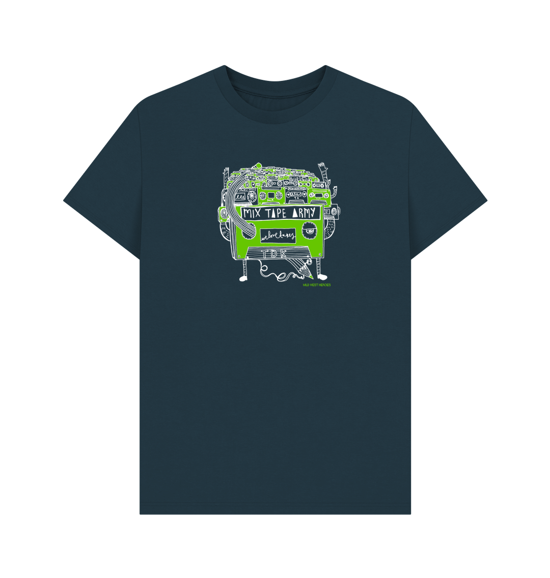Denim Blue Mix Tape Army graphic t-shirt