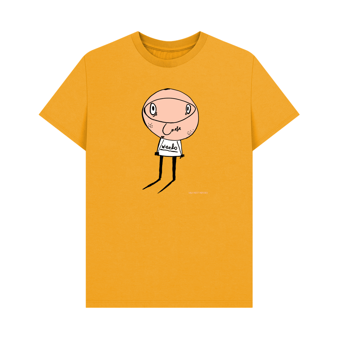 Mustard yellow Weirdo organic cotton t-shirt