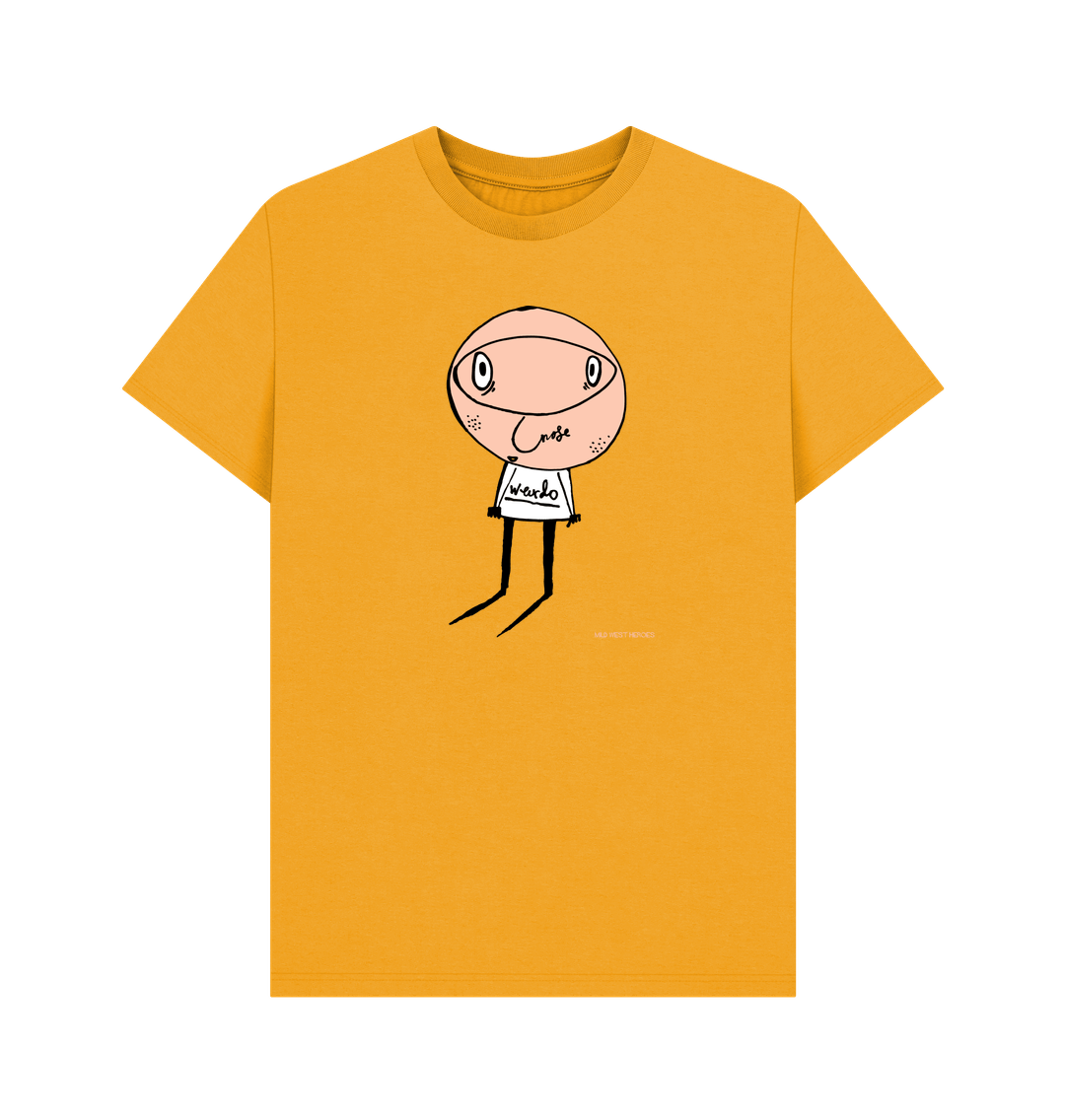 Mustard yellow Weirdo organic cotton t-shirt