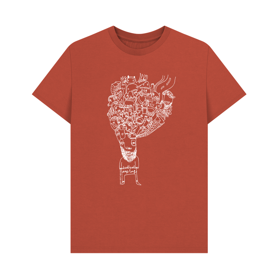 Rust Doodleboy graphic t-shirt