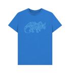 Bright Blue Camperceratops organic cotton t-shirt