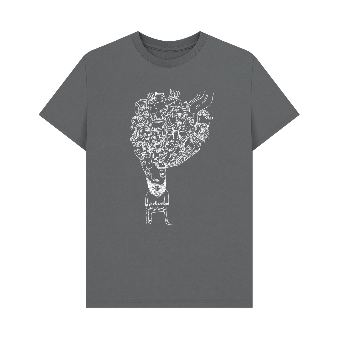 Slate Grey Doodleboy graphic t-shirt