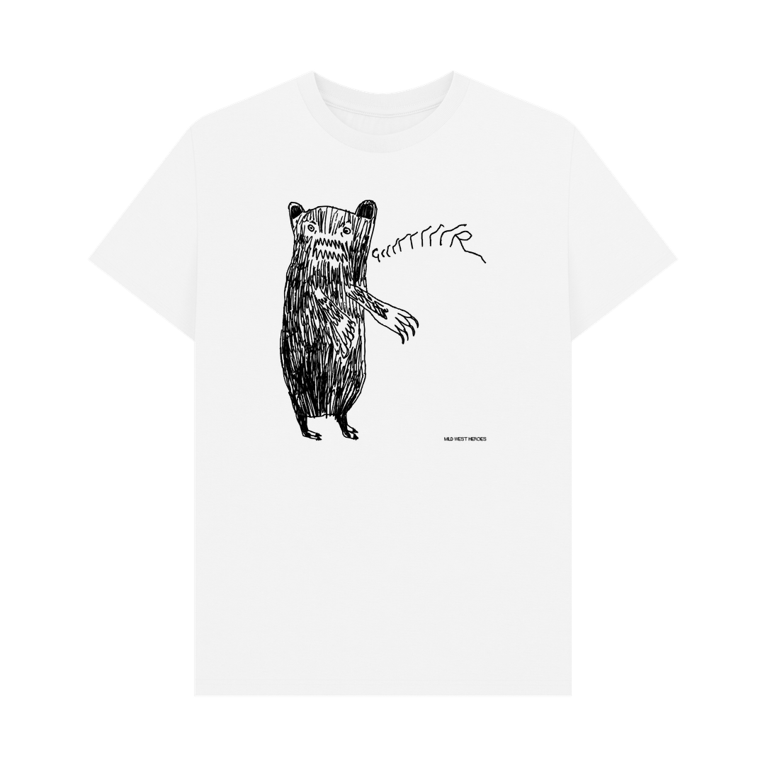 White Grrrrrrr Bear AKA 'Brian' graphic t-shirt