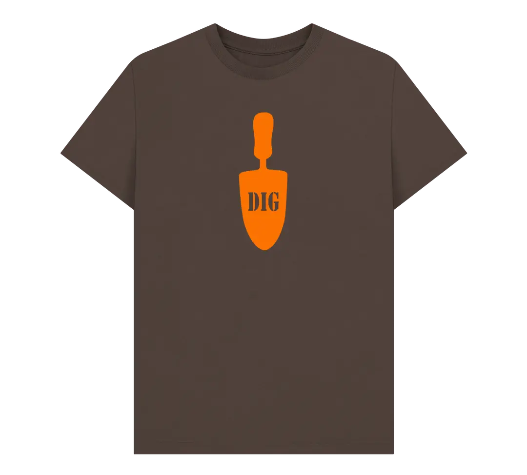 Brown Dig organic cotton t-shirt
