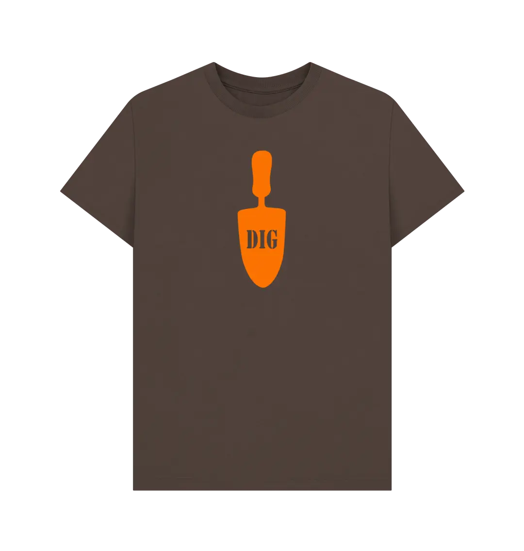 Brown Dig organic cotton t-shirt