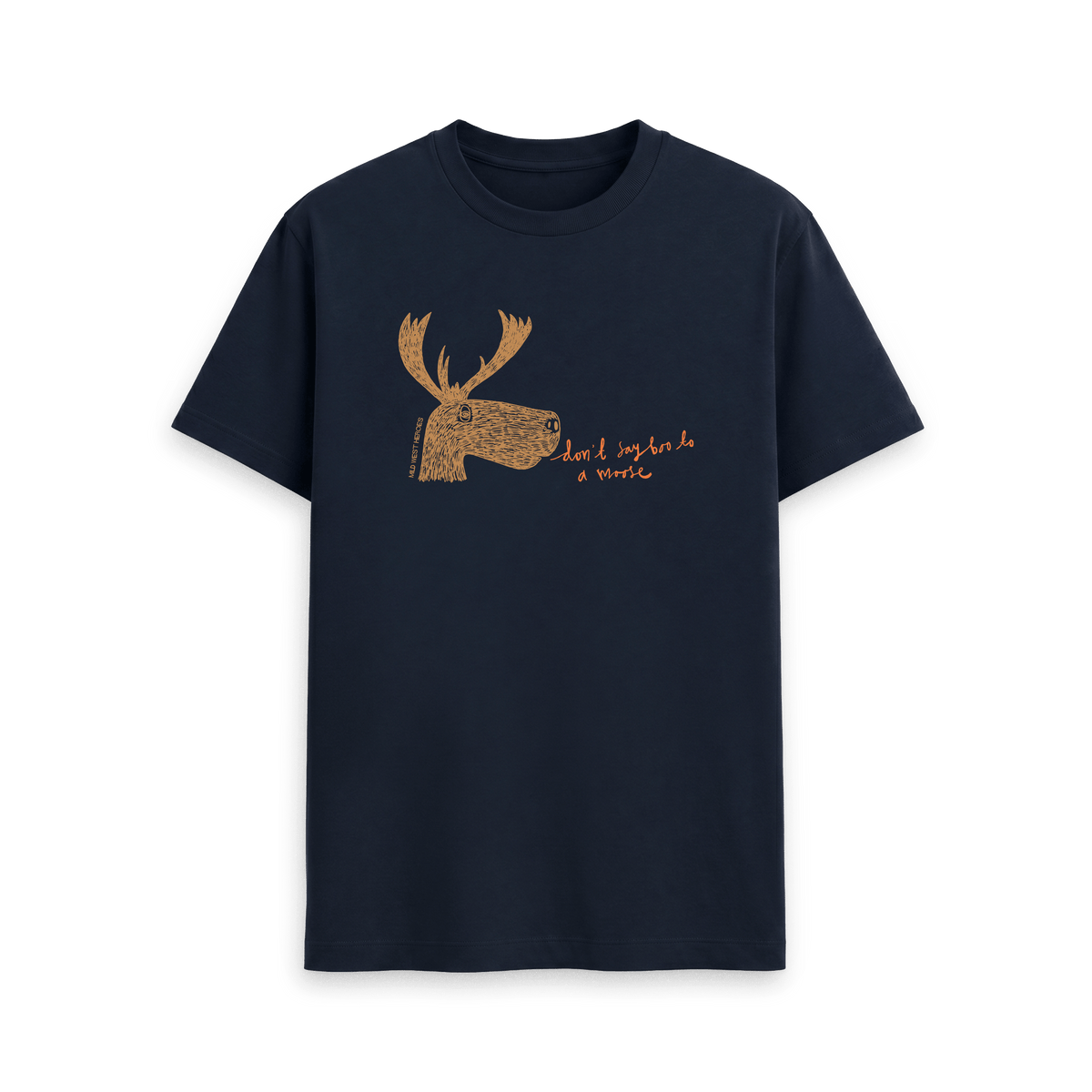 Navy Blue Printed T-shirt Front