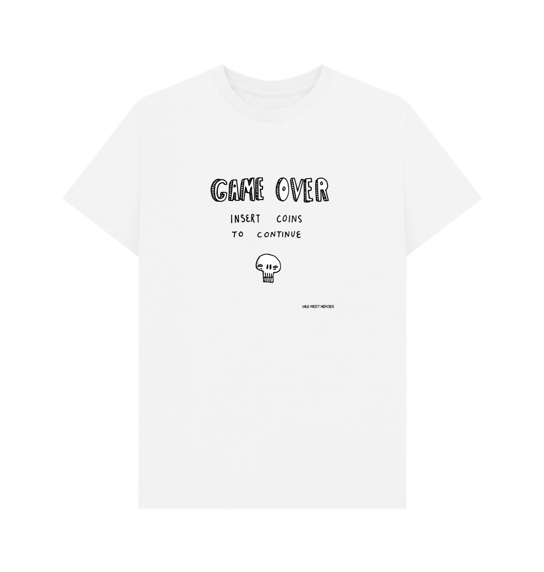 White Game Over graphic t-shirt