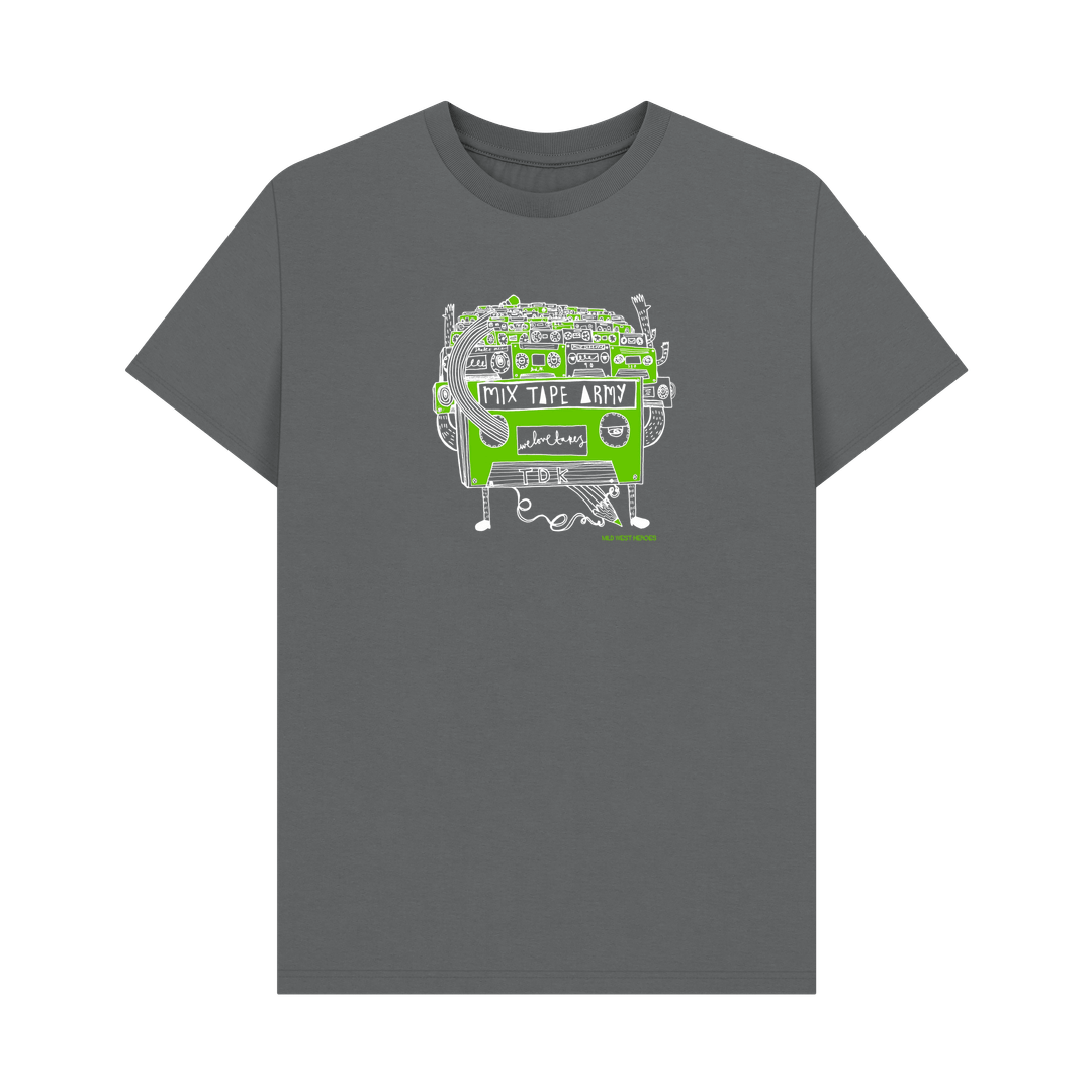 Slate Grey Mix Tape Army graphic t-shirt