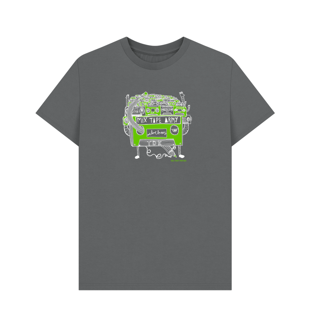 Slate Grey Mix Tape Army graphic t-shirt