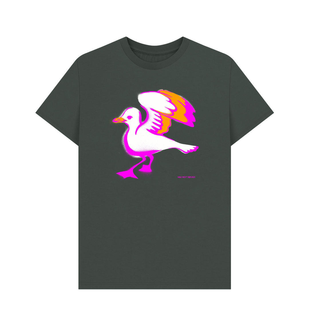 Dark Grey Hotwells Flapper organic cotton t-shirt