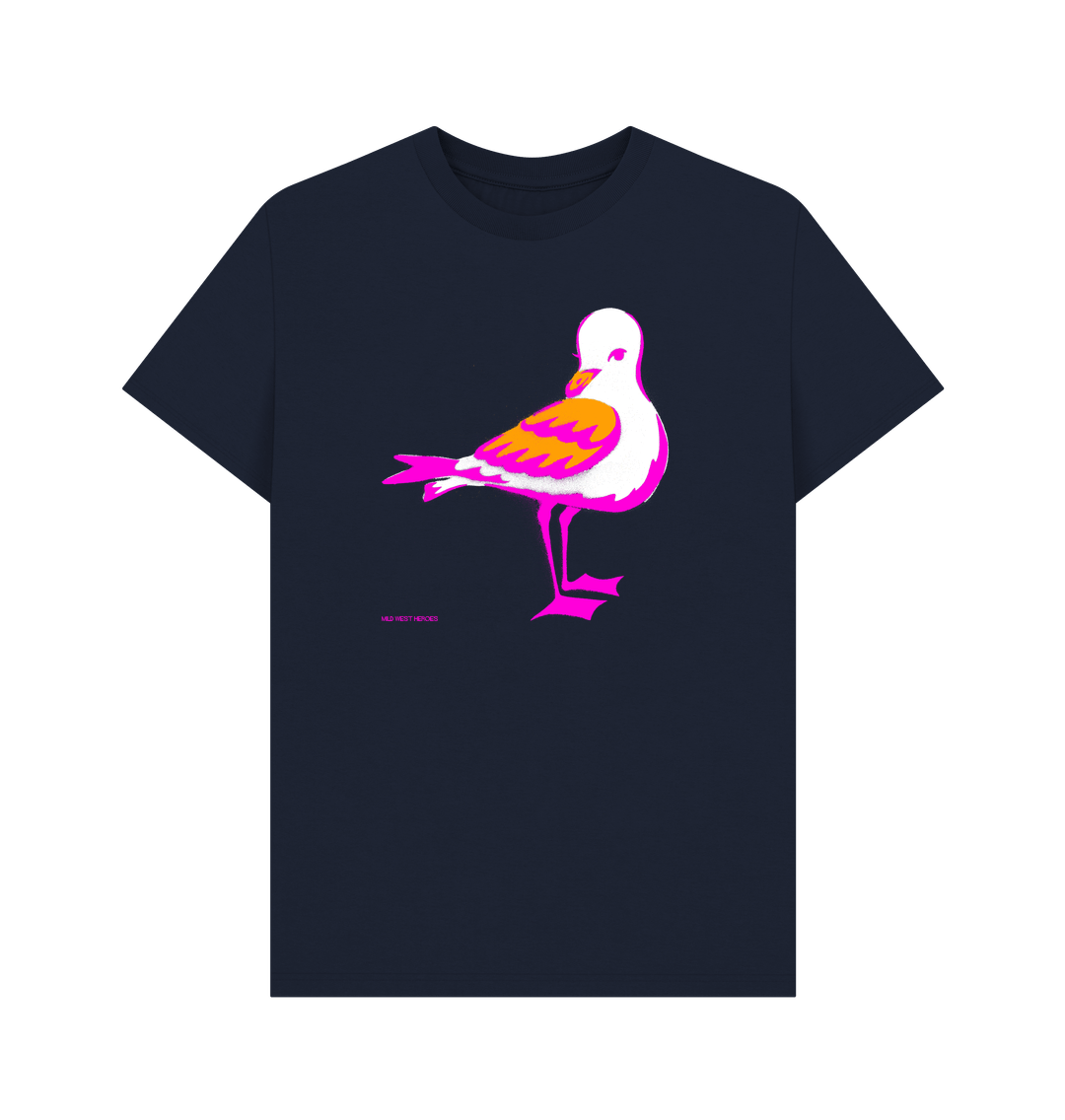 Navy Blue @ Mardyke Gull organic cotton t-shirt
