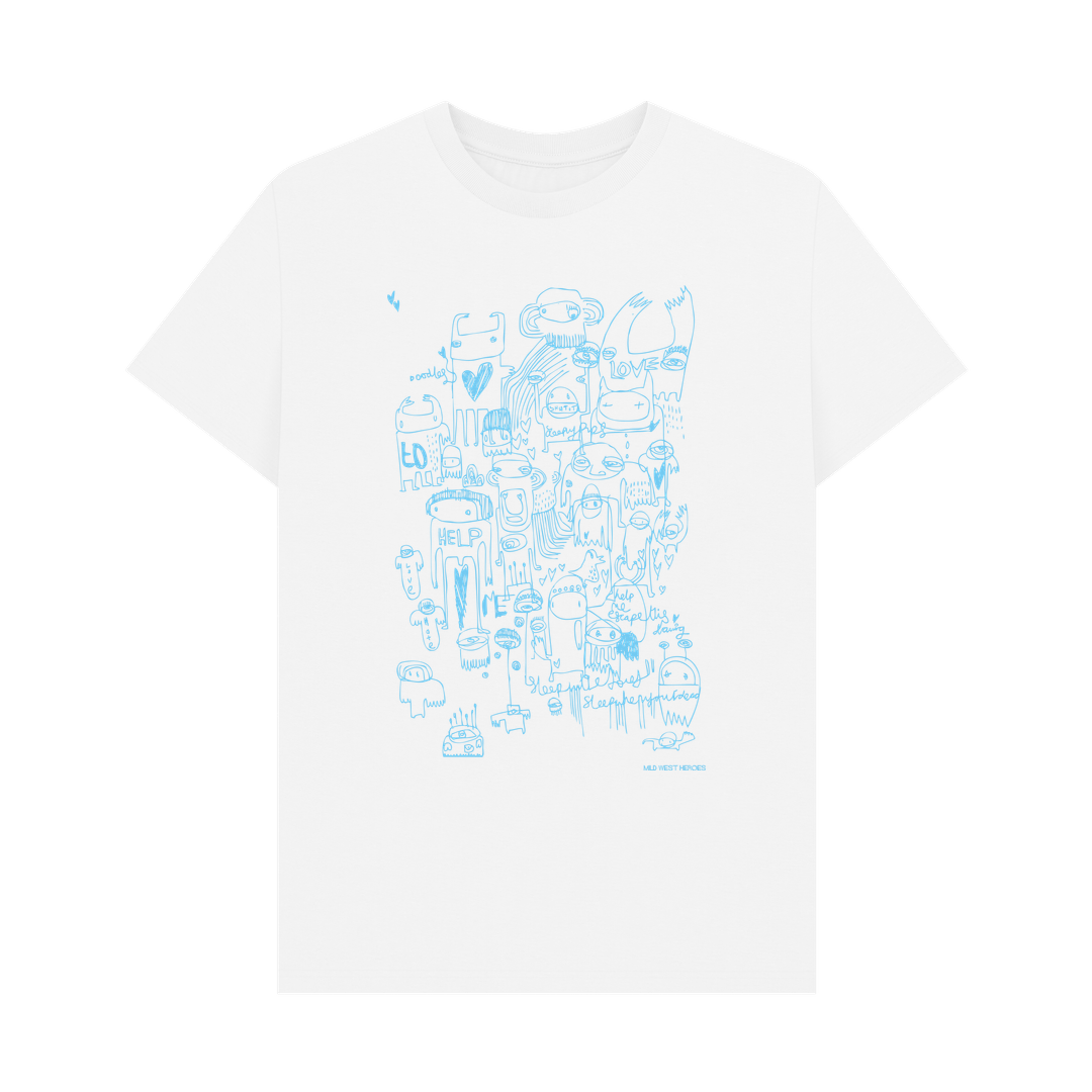 White Help Me Escape This Drawing graphic t-shirt