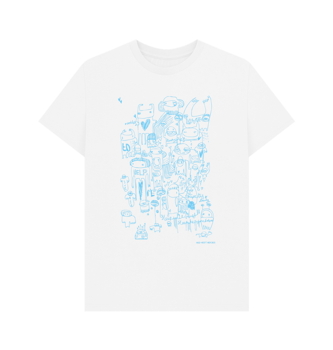 White Help Me Escape This Drawing graphic t-shirt