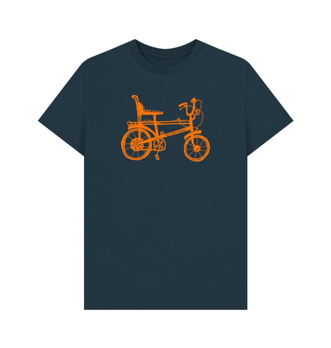 Denim Blue Chopper Bike graphic t-shirt
