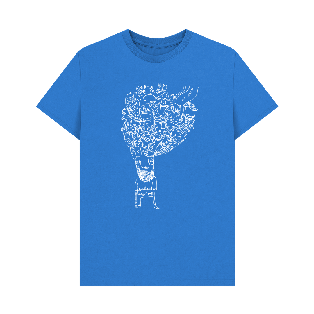 Bright Blue Doodleboy graphic t-shirt