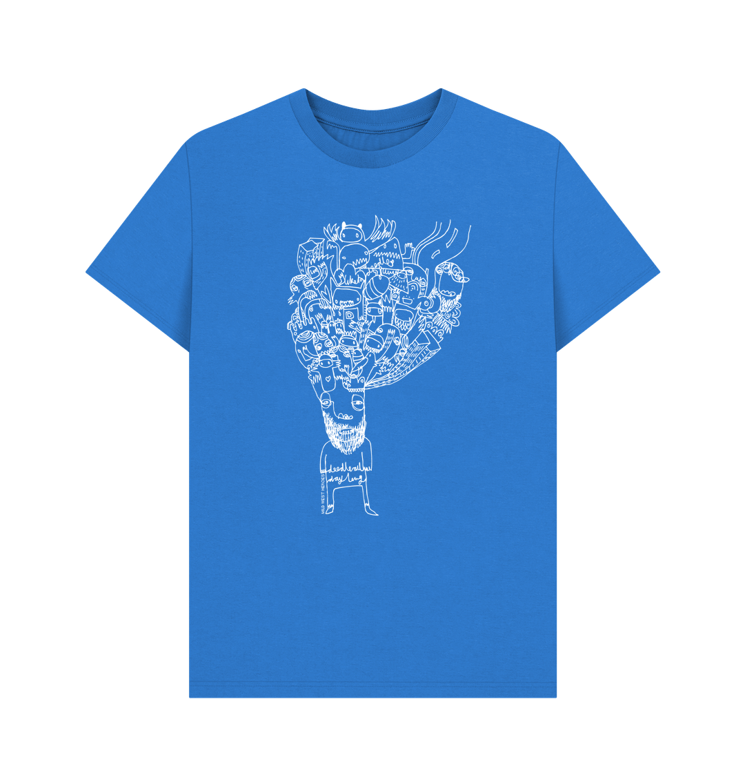 Bright Blue Doodleboy graphic t-shirt
