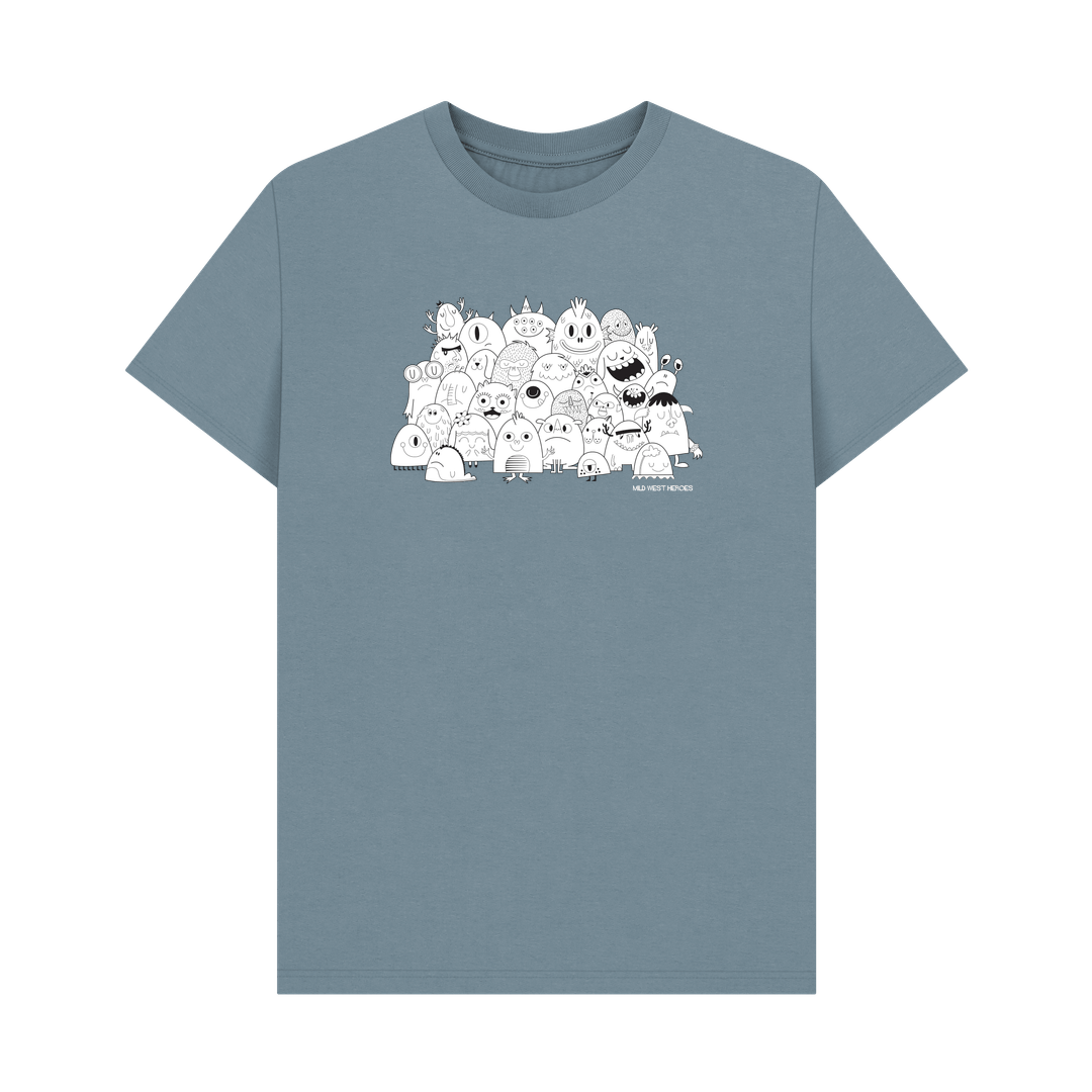 Stone Blue Monster Club graphic t-shirt