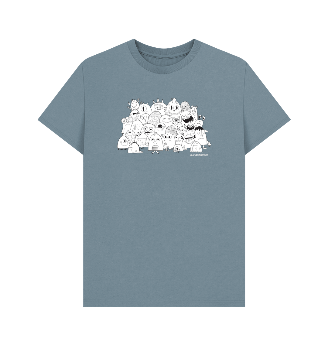 Stone Blue Printed T-shirt