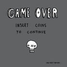 Detail of Slate Grey Game Over graphic t-shirt design