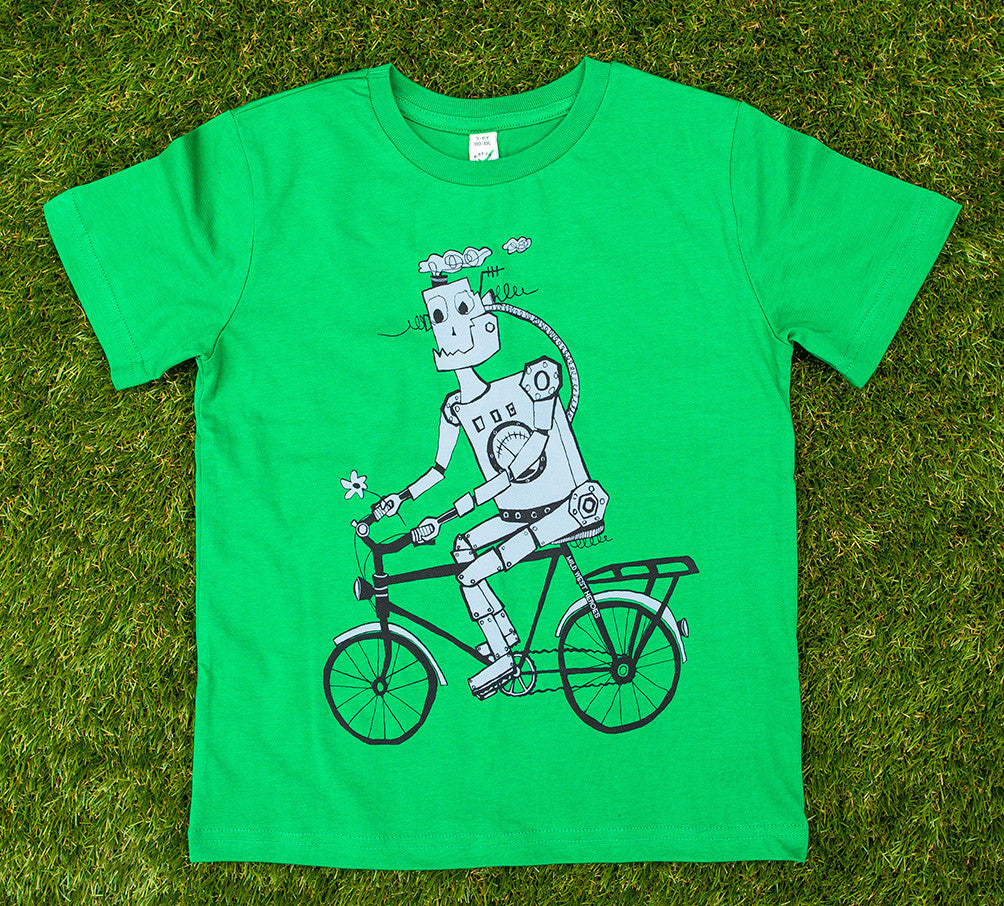 Cyclebot </br>organic cotton kids t-shirt - Mild West Heroes
 - 1