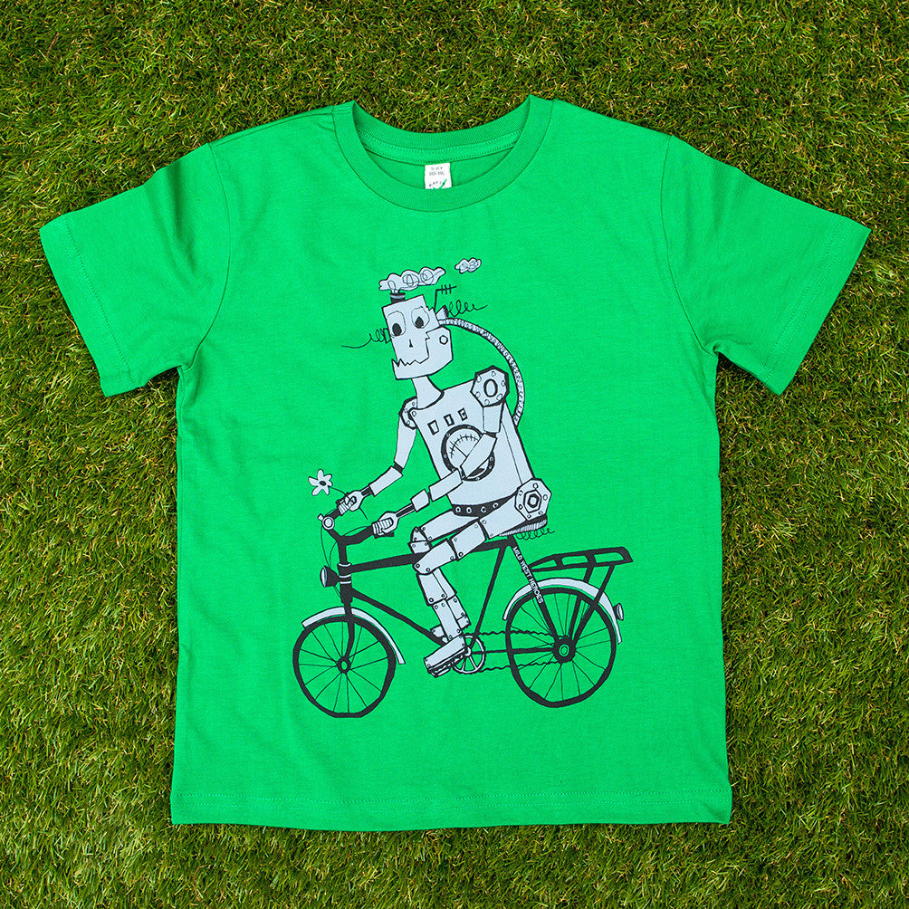 Cyclebot </br>organic cotton kids t-shirt - Mild West Heroes
 - 1