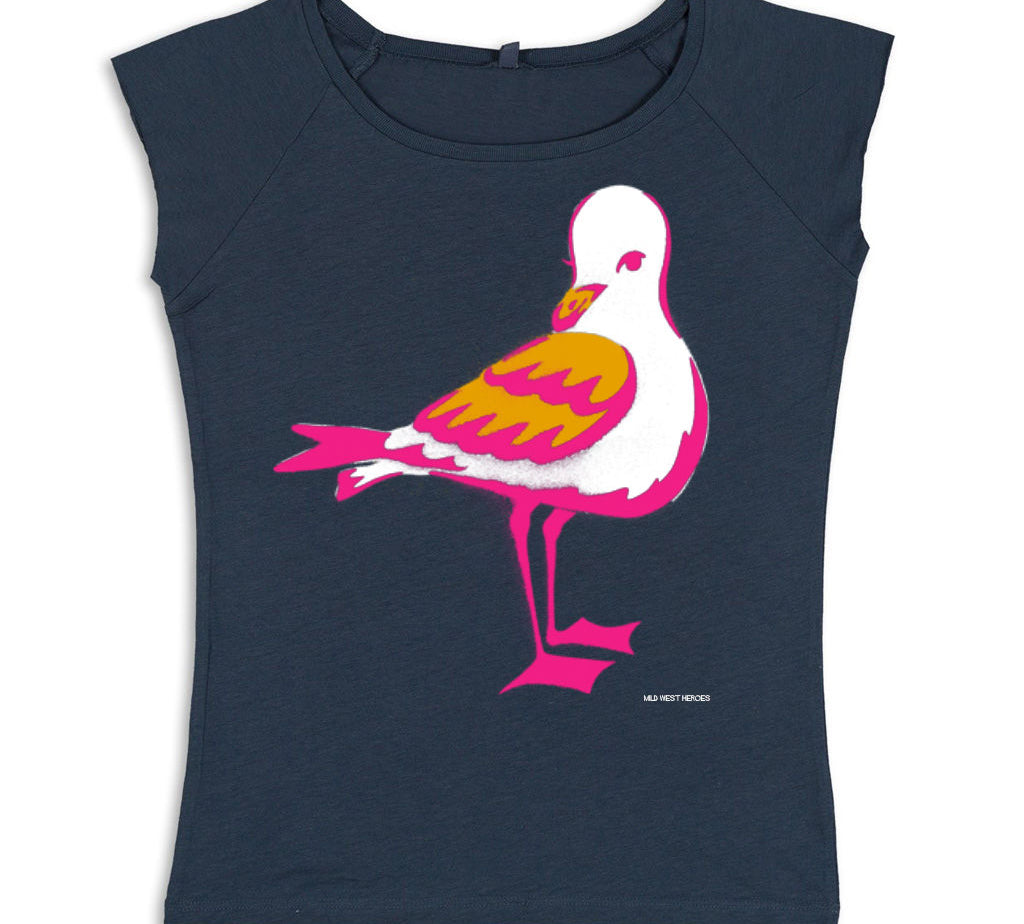 Mardyke Gull on bamboo t-shirt, design by Michelle Barker