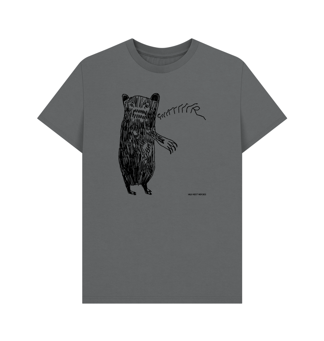 Slate Grey Grrrrrrr Bear AKA 'Brian' graphic t-shirt