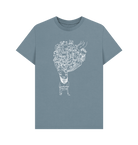 Stone Blue Printed T-shirt Front