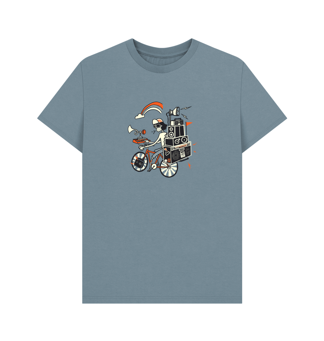 Stone Blue Boombox Biker