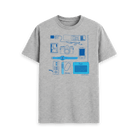 Athletic Grey Printed T-shirt Front