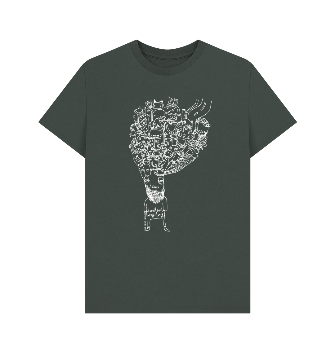 Dark Grey Printed T-shirt Front