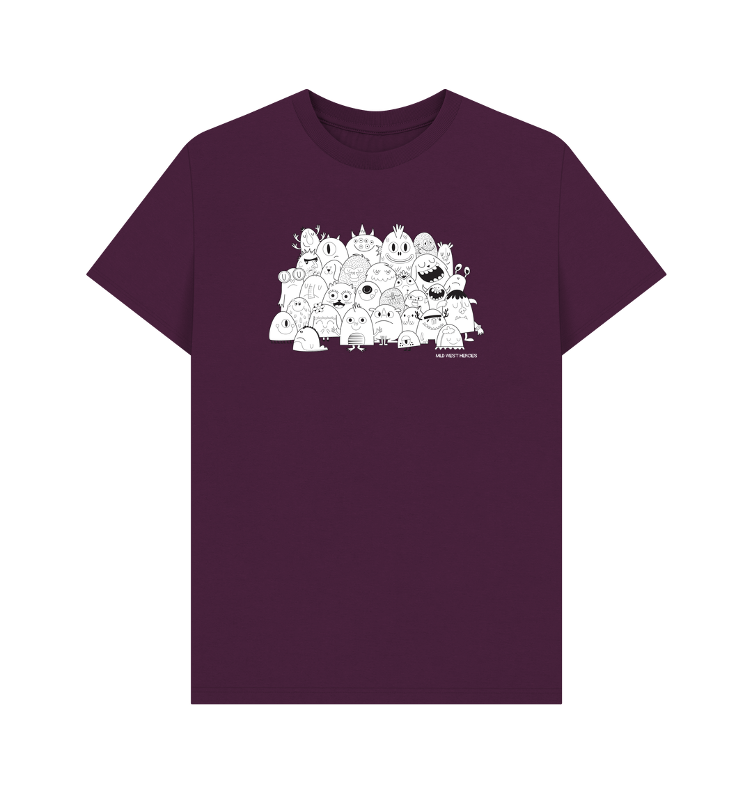 Purple Monster Club graphic t-shirt