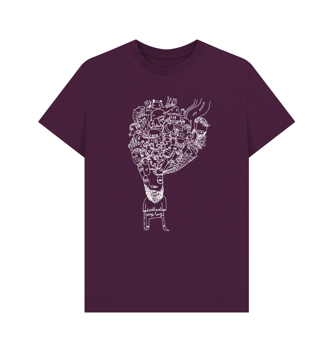 Purple Printed T-shirt Front