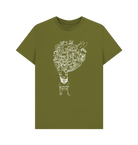 Moss Green Printed T-shirt Front