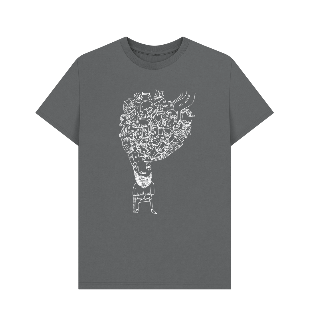 Slate Grey Printed T-shirt Front