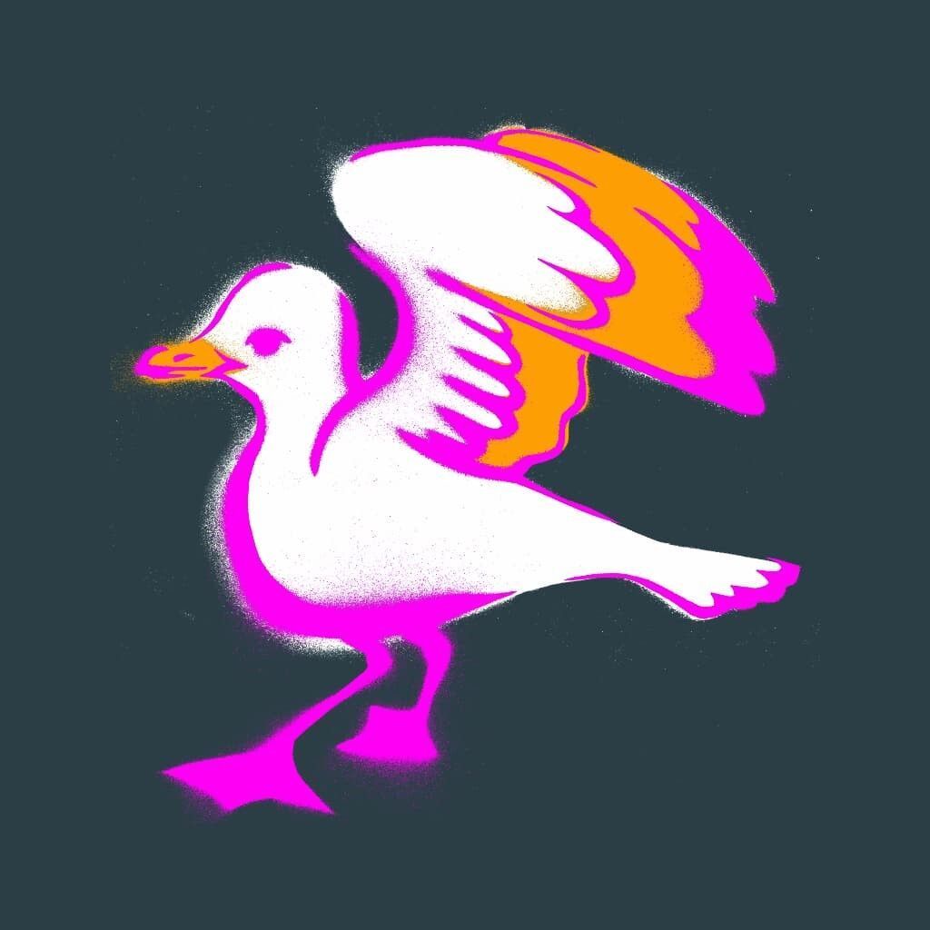 Detail of Denim Blue Hotwells Flapper organic cotton t-shirt