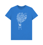 Bright Blue Printed T-shirt Front
